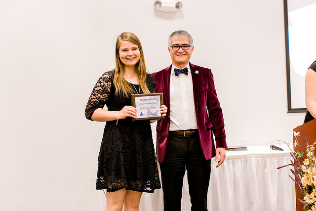 Bethany Seifert accepts her award for Club Connoisseur.