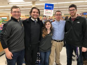 The John Latsch Leadership Academy poses for a picture at the Grocery Grab. 